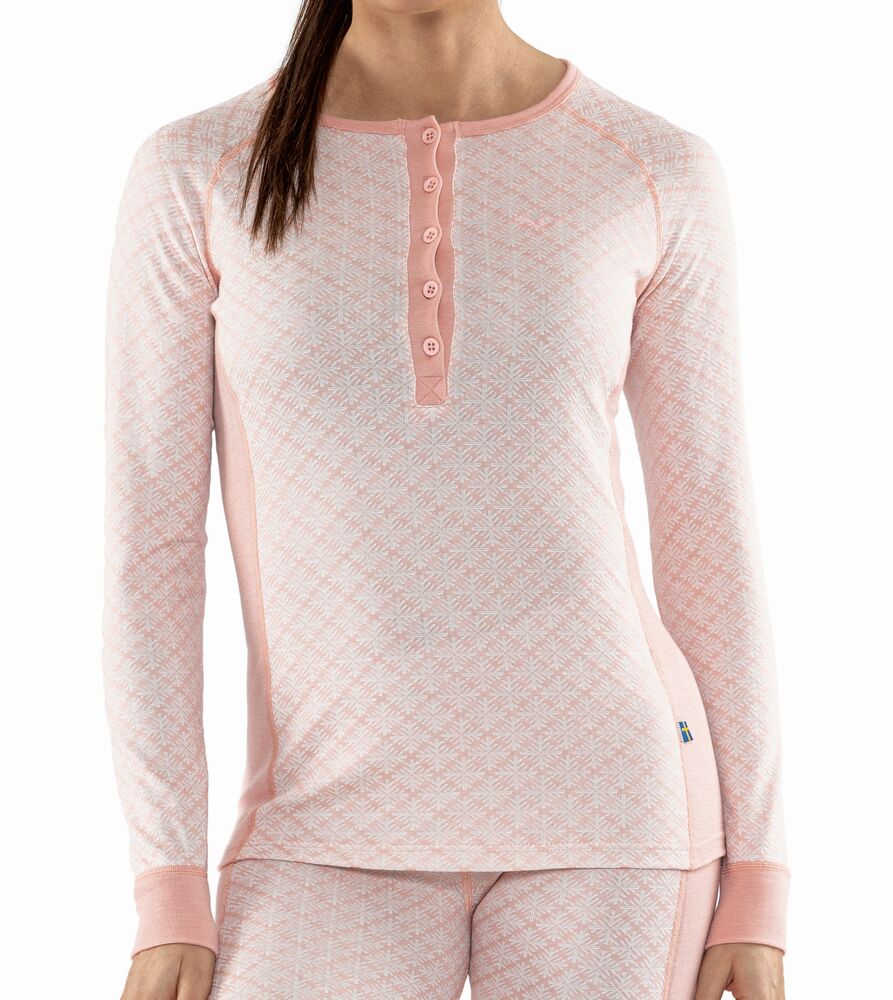 Termo Sequal Jaquard Round Neck Button LS W - Undertøy - JK-Shop