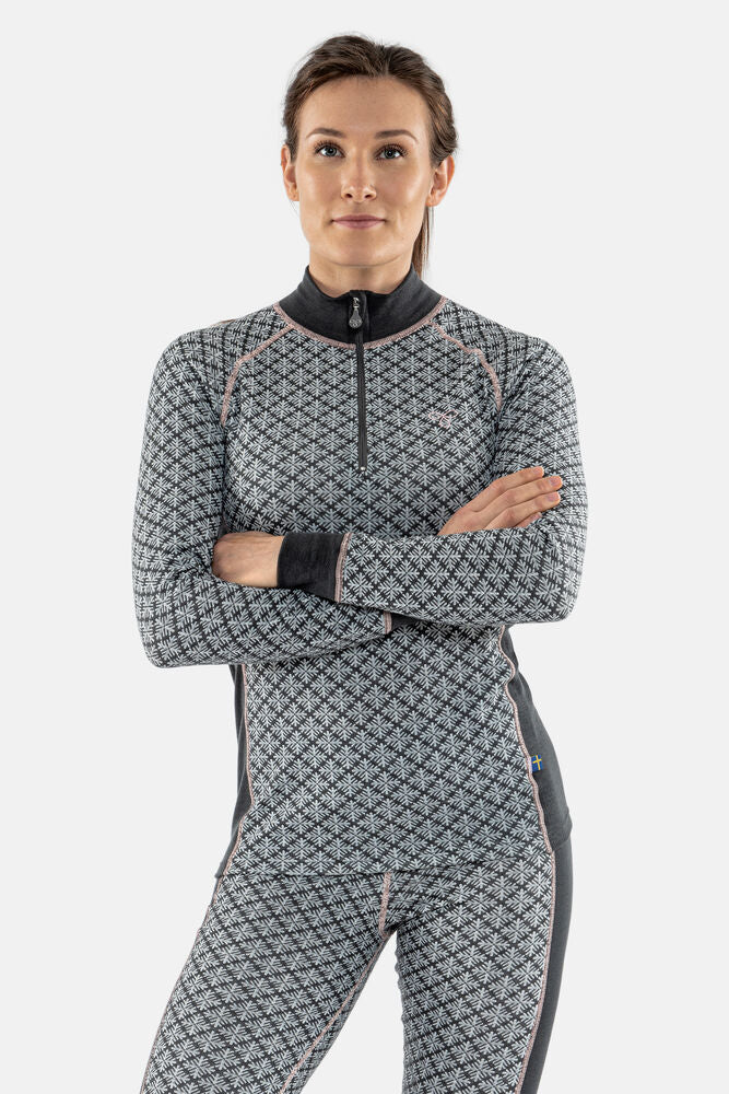 Termo Sequal Jaquard Turtle neck w. zip LS - Undertøy - JK-Shop
