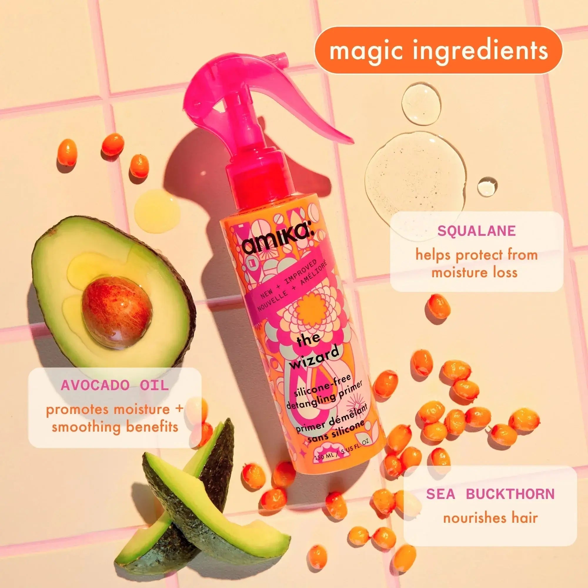 Amika The Wizard Silicone-Free Detangling Hair Primer 150ml-Leave-in-JKSHOP