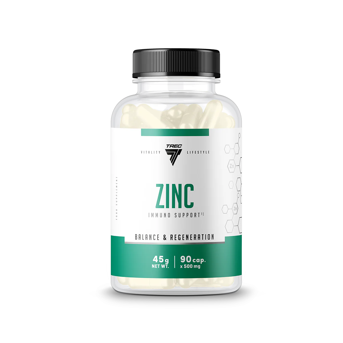 Trec Zinc, 90 caps - Vitaminer og kosttilskudd - JK-Shop