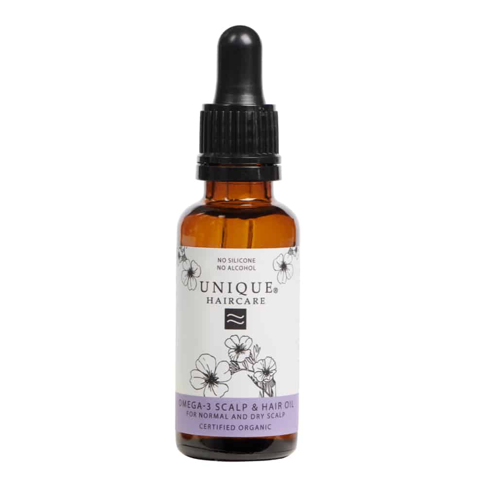 UNIQUE BEAUTY Omega-3 Scalp & Hair Oil 30ml - Hårolje - JK-Shop