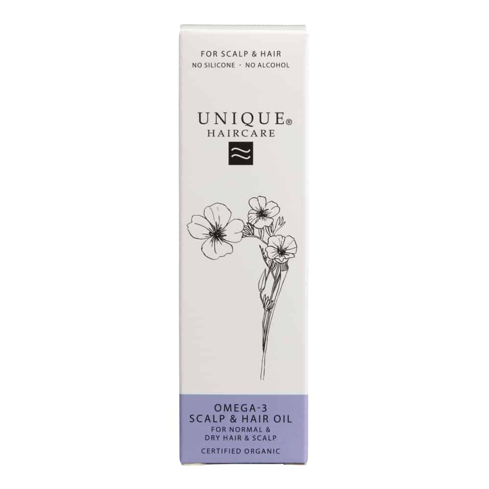 UNIQUE BEAUTY Omega-3 Scalp & Hair Oil 30ml - Hårolje - JK-Shop