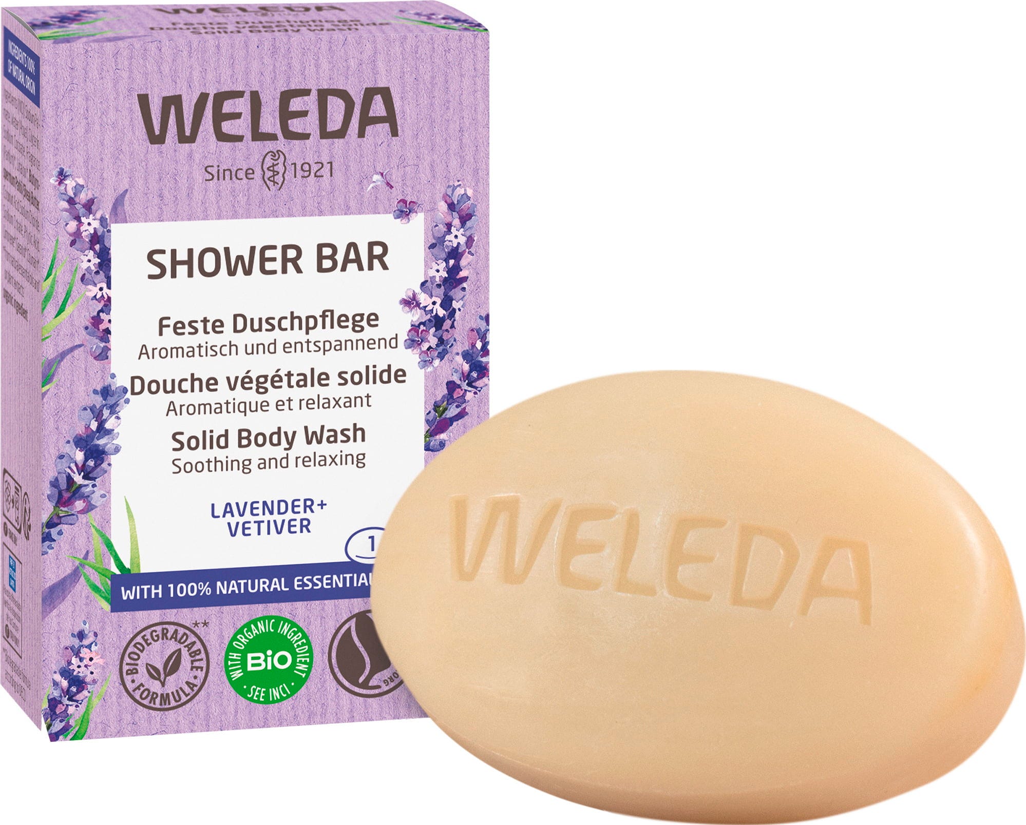 WELEDA SHOWER BAR LAVENDER 75 G -  - JK-Shop