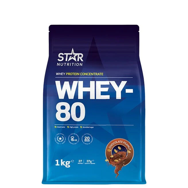 Whey-80 Myseprotein 1 kg Naturell -  - JK-Shop