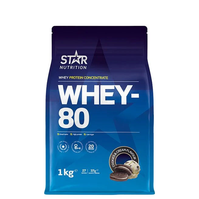Whey-80 Myseprotein 1 kg Naturell -  - JK-Shop