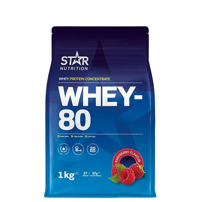 Whey-80 Myseprotein 1 kg Naturell -  - JK-Shop