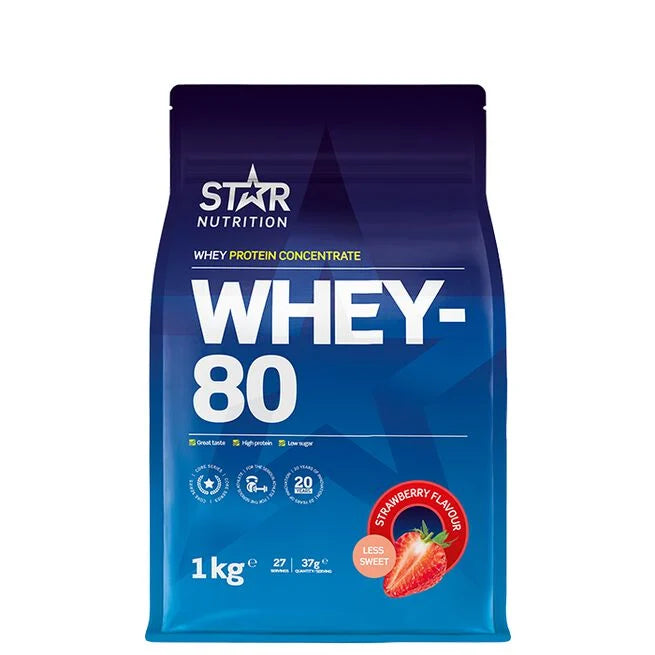 Whey-80 Myseprotein 1 kg Naturell -  - JK-Shop