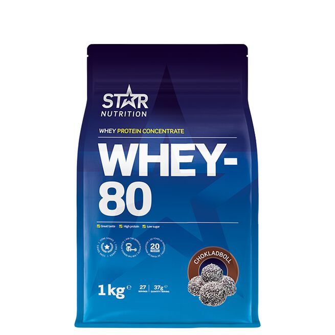 Whey-80 Myseprotein 1 kg Naturell -  - JK-Shop