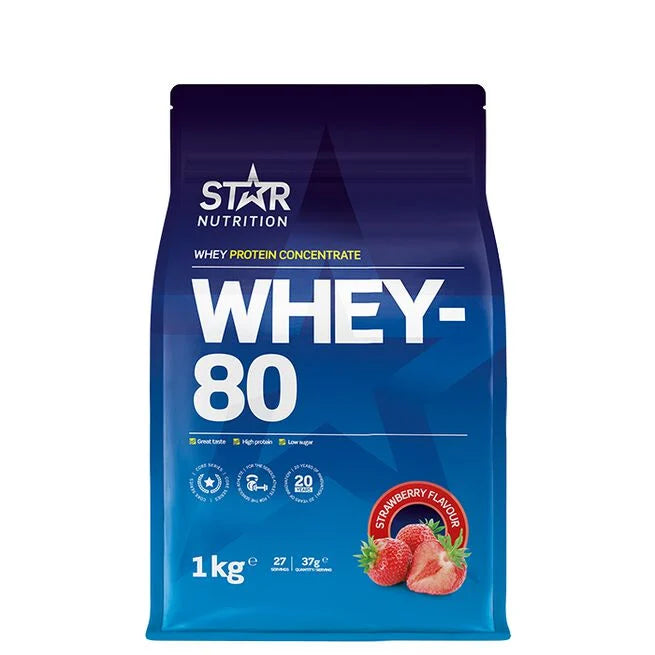 Whey-80 Myseprotein 1 kg Naturell -  - JK-Shop