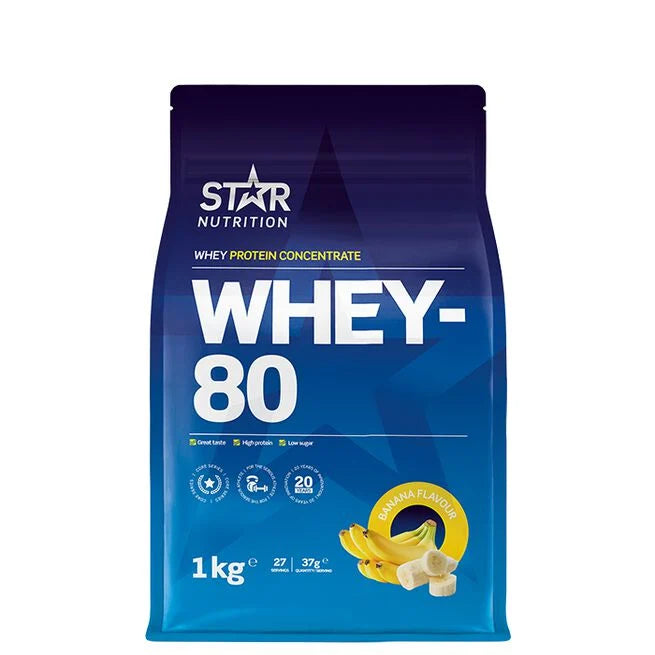 Whey-80 Myseprotein 1 kg Naturell -  - JK-Shop