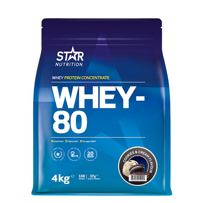 Whey-80 Myseprotein 4 kg - Whey protein - JK-Shop
