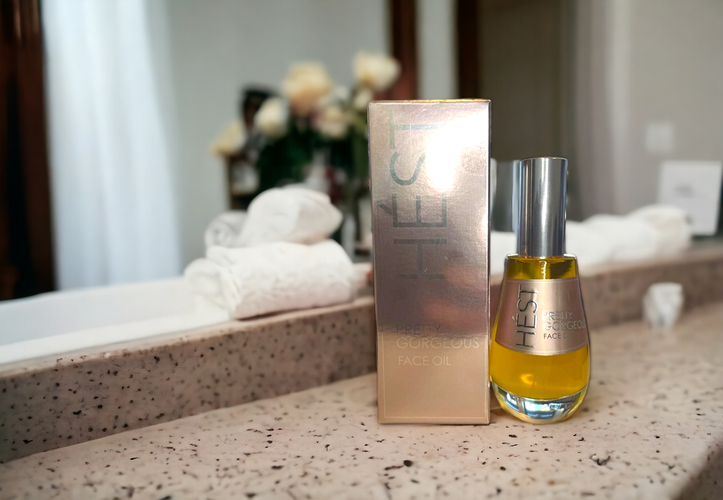 Terrigeno HÉST Face Oil + rosenkvartsstener - Ansiktsolje - JK-Shop