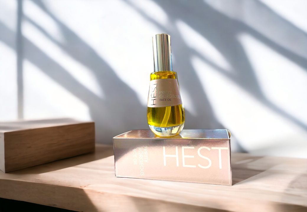 Terrigeno HÉST Face Oil + rosenkvartsstener - Ansiktsolje - JK-Shop