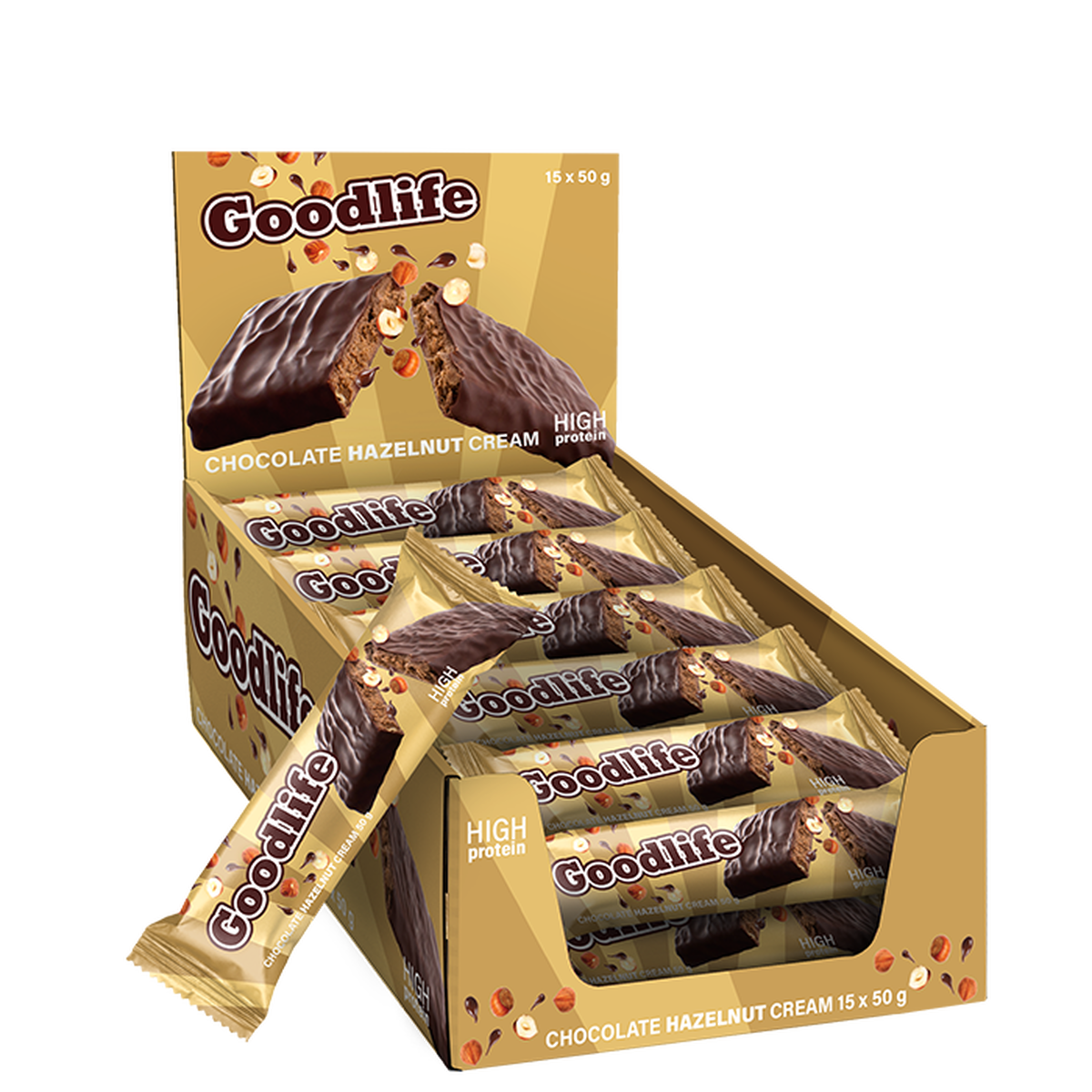 Goodlife proteinbar Chocolate Hazelnut Cream 15 x 50 g