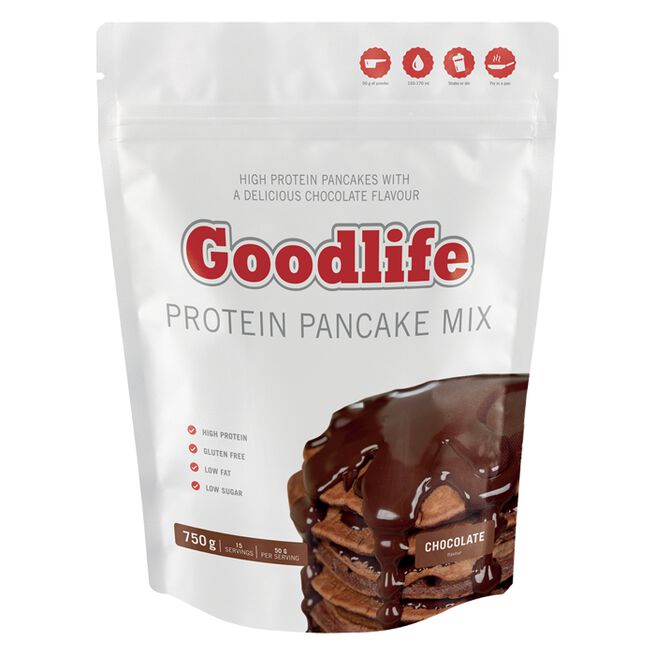 Goodlife Protein Pancakes 750 g, Traditional flavour &  Chocolate