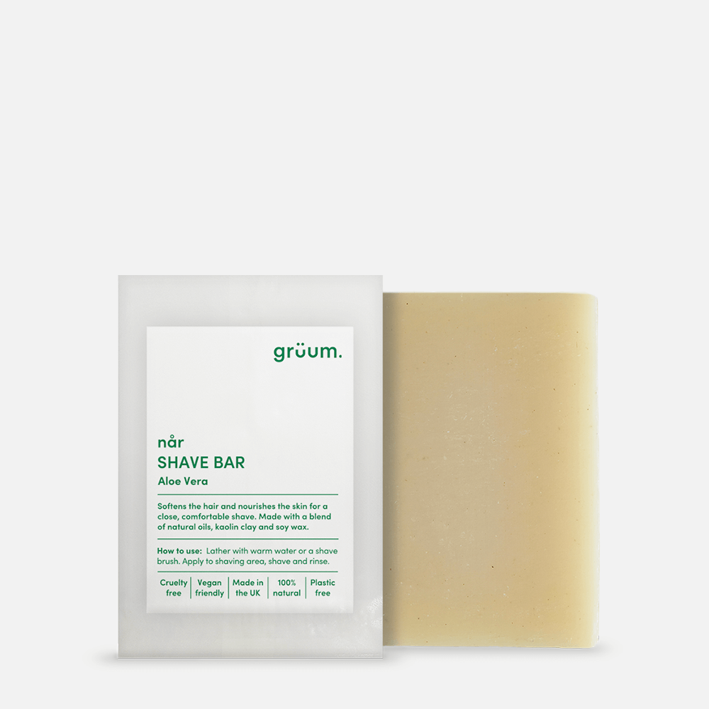 grüum når Zero Plastic Shave Bar - Aloe Vera-Barbersåpe-JKSHOP