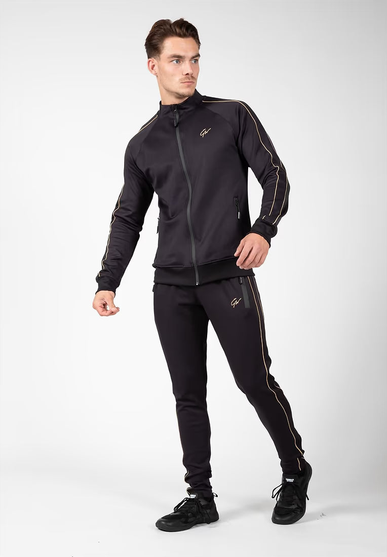 Gorilla Wear Wenden Track Jacket, Black/Gold