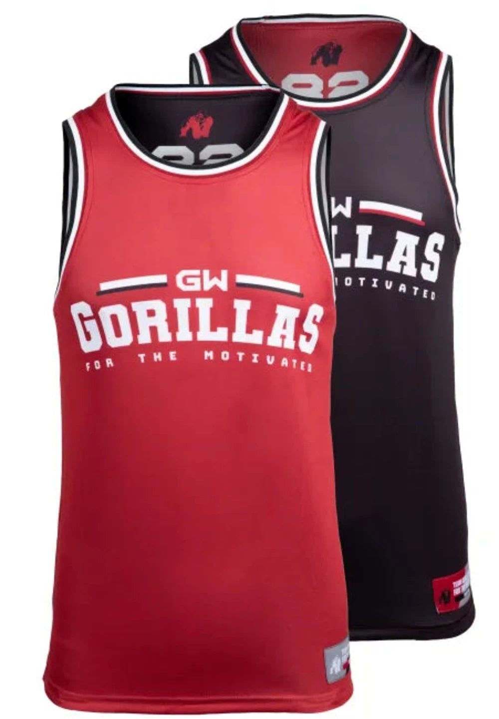 Gorilla Wear, Keene Reversible Tank Top, Red/Black