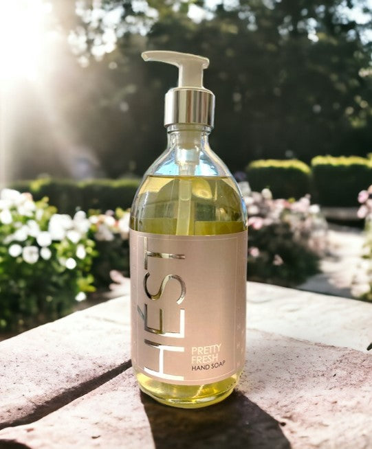 Terrigeno HEST Hand Wash + Rosenkvartsstener Pretty Fresh 500ml - Håndsåpe - JK-Shop