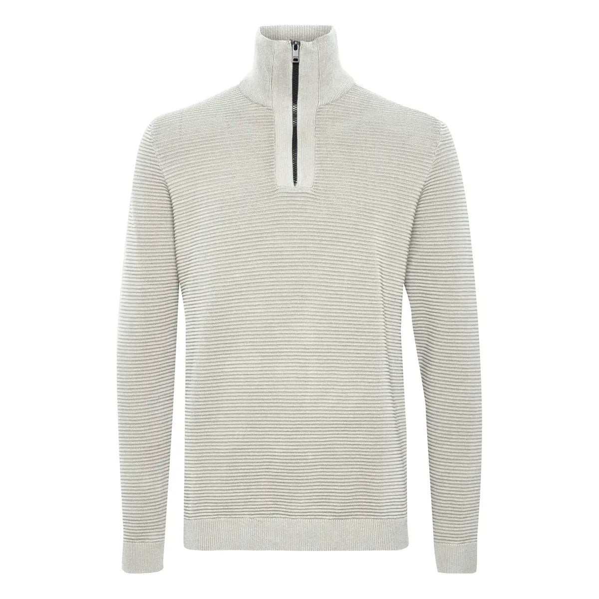 Solid Valencia half zip strikkegenser oatmeal