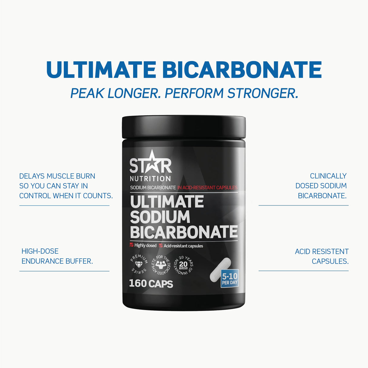 Star Nutrition Sodium Bicarbonate 160 kapsler bilde 2