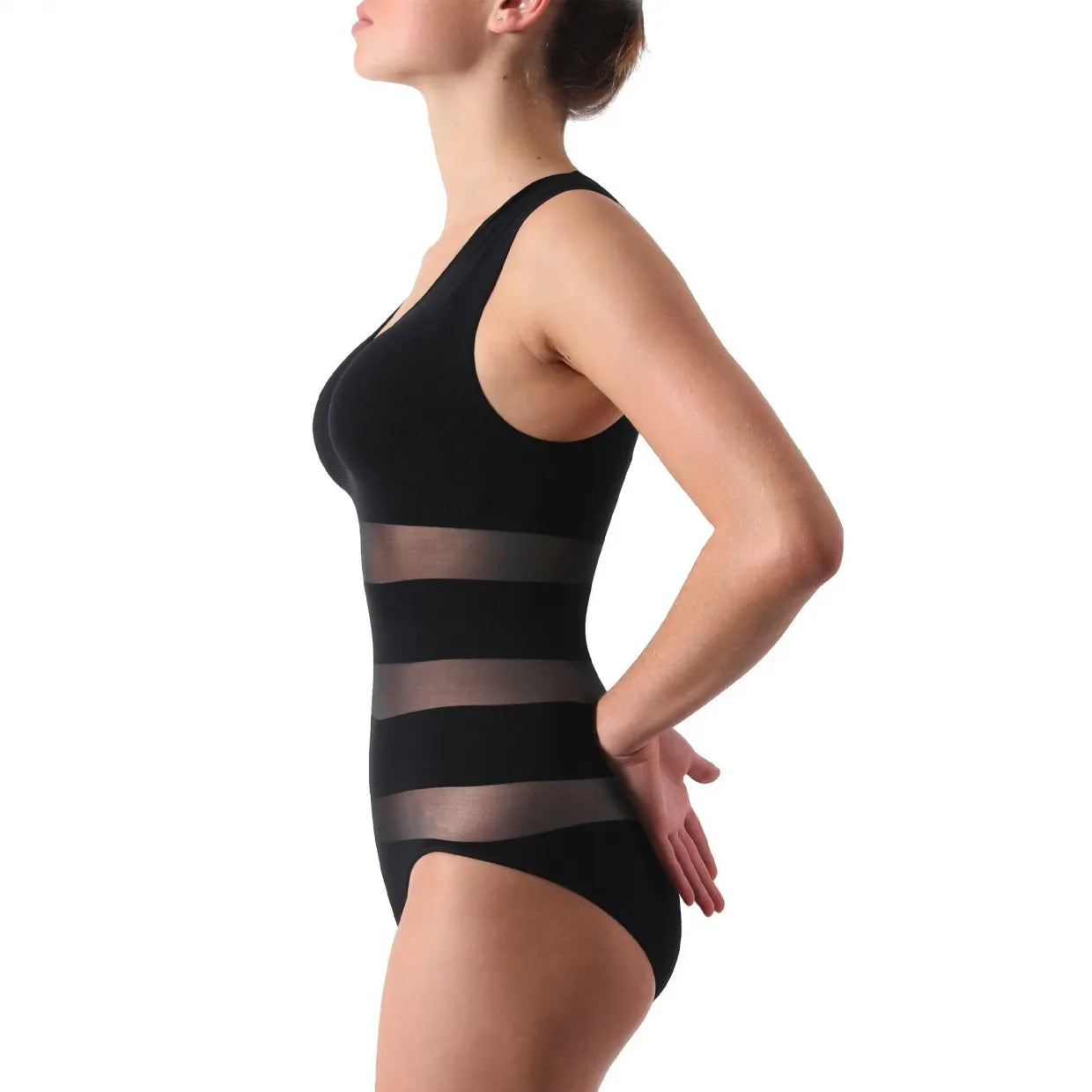 Lytess Bodysuit Nosleeve Transparent Stripes